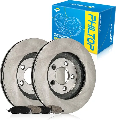 Miniatura 73 de PHILTOP Juego de rotores de freno de disco trasero y pastillas de freno de cerámica para Nissan 2002-2023 Altima, Nissan 2007-2019 Sentra, Nissan