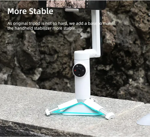 Miniatura 3 de Trípode estabilizador de cardán, base de montaje reforzada compatible con Insta360 Flow, estabilización de 3 ejes, soporte de base de soporte estable