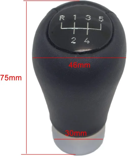Miniatura 2 de Pursuestar Pomo de cambio corto manual de cuero de 5 velocidades para BMW 1 3 5 6 Series E30 E32 E34 E36 E38 E39 E46 E53 E60 E63 E83 E84 E90 E91 E92