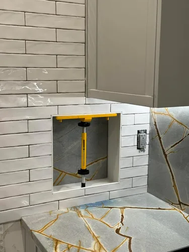 Miniatura 3 de Soporte patentado de nicho de azulejos PLANUM - Kit de herramientas de azulejos de nicho de ducha para remodelación y construcción del hogar