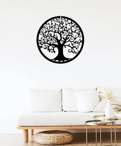 Miniatura 5 de RESACO Árbol de la Vida Arte de Pared Metal Árbol Vida Decoración de Pared Árbol Familiar Placa de Pared 11 Pulgadas Árbol de la Vida Colgante