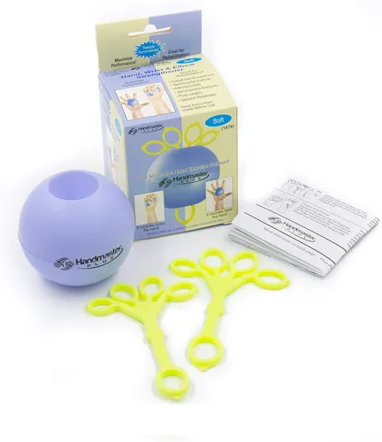 Miniatura 3 de Handmaster Plus Ejercitador de mano de terapia física – Ejercitador de antebrazo con bola de alivio de estrés – Pelotas de terapia de mano