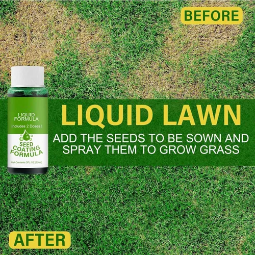 Miniatura 7 de Spray verde de césped de siembra líquida, semillas de hierba líquida, espray de césped verde, juego de riego para el cuidado de semillas (5 unidades)