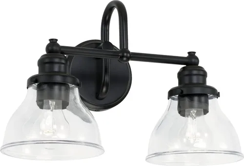Miniatura 46 de Capital Lighting 621111PN-426 - Lámpara de pared de cristal transparente de mediados de siglo, 1 luz de 100 vatios, 10 pulgadas de alto x 6 pulgadas