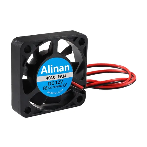 Miniatura 3 de Alinan 6 unids 4010 12V manga rodamiento sin escobillas ventilador de enfriamiento 1.575 * 1.575 * 0.394 in con 2PIN impresora 3D terninal
