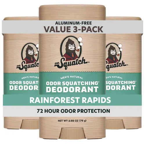 Miniatura 9 de Dr. Squatch Desodorante natural para hombres, sin olor, sin aluminio, alquitrán de pino (2.65 onzas, paquete de 3)