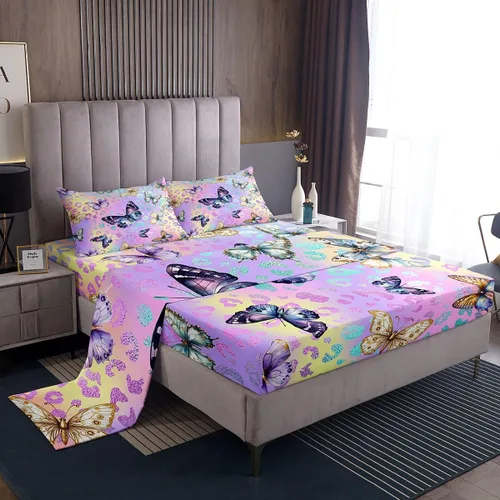 Miniatura 22 de Feelyou Juego de ropa de cama con alfabeto 3D, juego de sábanas coloridas del alfabeto inglés para niños y adultos, sábanas de dibujos animados