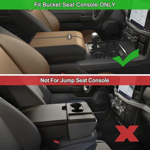 Miniatura 3 de PIMCAR Organizador de consola central para Ford F150 2021 2022 2023, F150 Lightning 2022 2023 Caja de almacenamiento del reposabrazos Accesorios