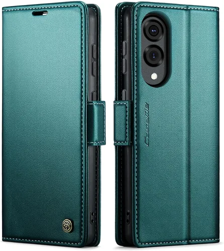 Miniatura 39 de QLTYPRI Funda tipo cartera para Samsung Galaxy S22 Ultra, funda magnética de piel sintética de alta calidad con bloqueo RFID, ranuras para tarjetas
