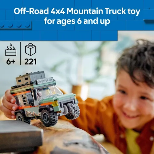 Miniatura 2 de LEGO City Off-Road - Camión de montaña de juguete 4x4 – Juego de juguetes de construcción para niños, niños y niñas, a partir de 6 años – Idea