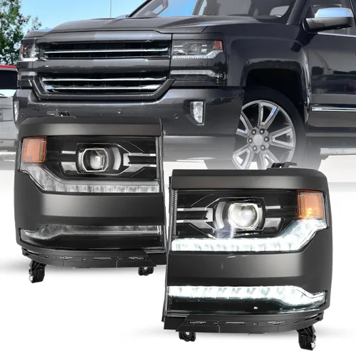 Miniatura 21 de SOCKIR Conjunto de faros delanteros HID/Xenon para Chevy Silverado 1500/2019 Chevy Silverado 1500/2019 Chevy Silverado 1500 LD 2016 2017 2018