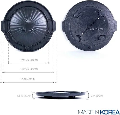 Miniatura 4 de COOKKING - Master Grill Pan, Sartén tradicional coreana para barbacoa - Estufa antiadherente para interiores y exteriores, sin humo, de aluminio