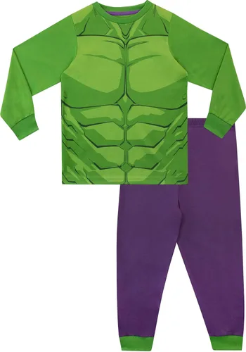 Miniatura 4 de Marvel Paquete de 2 pijamas Avengers para niño, Verde, Rojo, Violeta