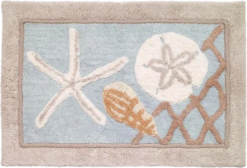 Avanti Linens - Alfombra de baño, suave y absorbente, accesorios de baño inspirados en la playa (colección Seaglass, 20 x 30 pulgadas)