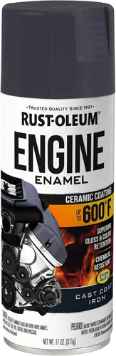 Rust-Oleum 366437 Pintura en aerosol de esmalte para motor, 11 oz, Cast Coat Iron, (paquete de 1)