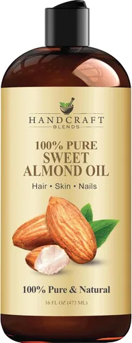 Handcraft Blends Aceite de almendras dulces | 100% puro y natural | Aceite de baño y cuerpo | Aceite portador de alta calidad | Piel | Cabello |
