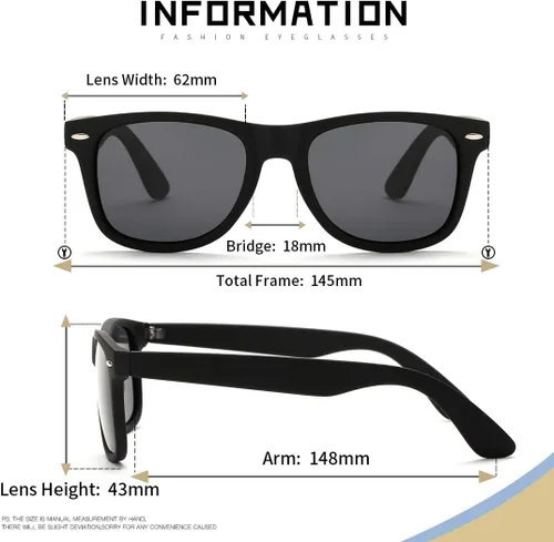Miniatura 5 de AEVOGUE Polarized Sunglasses For Women And Men Semi Rimless Frame Retro Sun Glasses AE0369