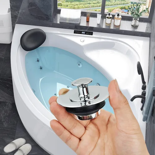 Miniatura 7 de LEKEYE Colector de pelo de drenaje de ducha Tapón de bañera/cubierta de drenaje de ducha/protector de drenaje para bañera y baño Gris Plata