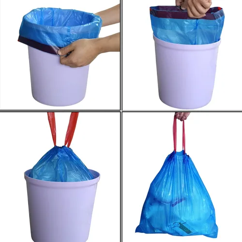 Miniatura 5 de Bolsa de basura pequeña de 5 galones, bolsa de basura con cordón azul, 110