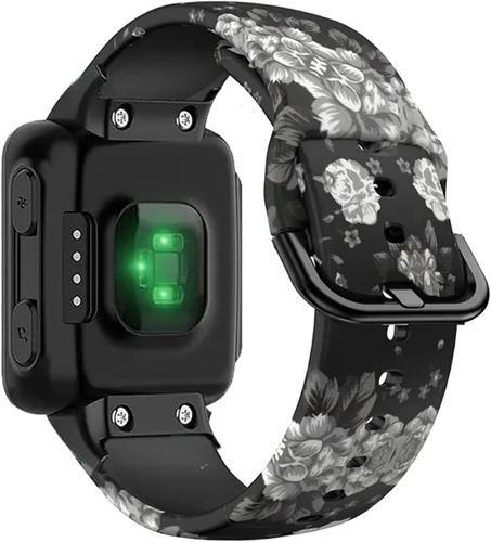 Miniatura 11 de Correa de reloj compatible con Garmin Forerunner 35, correa de repuesto de silicona con patrón de moda para hombre y mujer