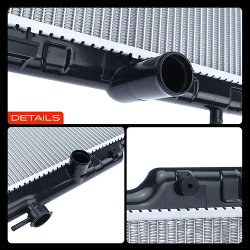 Miniatura 9 de A-Premium Conjunto de radiador de refrigerante del motor compatible con Nissan Rogue 2008-2013, Rogue Select 2014-2015, X-Trail 2013, L4 2.5L