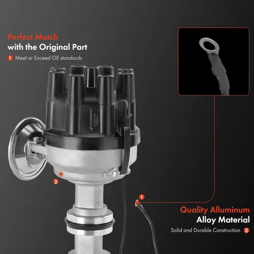 Miniatura 6 de A-Premium Distribuidor de encendido con tapa y rotor compatible con Ford F-100, F-250, F-350, Mustang, Galaxie, LTD, Skyliner, M-400, Victoria & AC