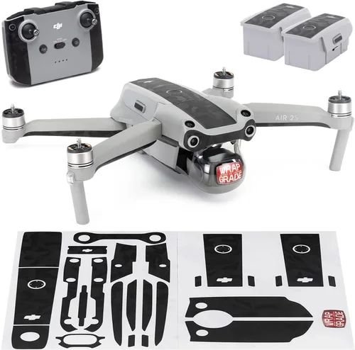 Miniatura 14 de WRAPGRADE Funda compatible con DJI Air 2S Color de acento B (Airforce Silver)