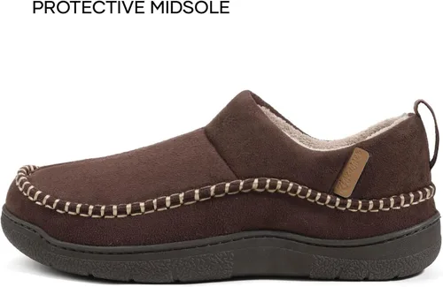 Miniatura 7 de Zigzagger - Pantuflas de tobillo estilo mocasín para hombre, para interior y exterior