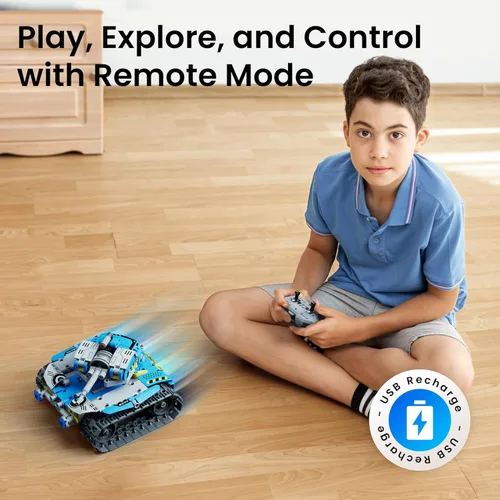 Miniatura 3 de Sillbird Kit de construcción de robot con control remoto, regalos STEM para niños de 8 a 12 años, juguetes robóticos de codificación para cumpleaños