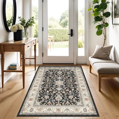 Miniatura 58 de Alfombra de pasillo lavable de 2 x 3 pies - Alfombra antideslizante resistente a las manchas, alfombras y tapetes de cocina duraderos