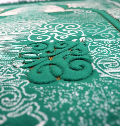 Miniatura 4 de Modefa Alfombra de oración islámica turca, alfombra de oración Janamaz de terciopelo suave, tapete de oración musulmana para hombres y mujeres