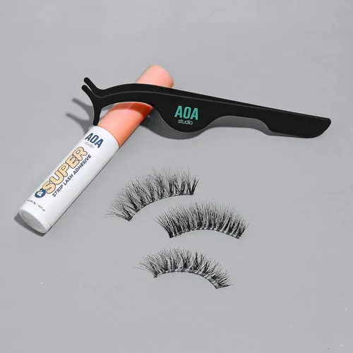 Miniatura 9 de AOA Studio Alexis - Juego de 6 pares de pestañas postizas naturales hechas a mano con pegamento y pinzas, volumen natural, reutilizables, pestañas