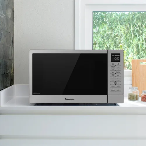 Miniatura 13 de Panasonic NN-SN68KS - Horno microondas compacto con potencia de 1200 W, sensor de cocción, botón de palomitas de maíz, descongelación rápida de 30
