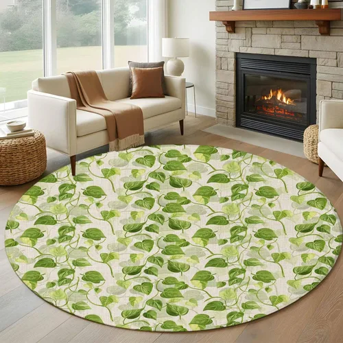 Miniatura 11 de 5x8 Area Rugs for Living Room, Spring Leaves Non-Slip Area Rugs for Living Room Bedroom Entryway, Abstract Retro Color Pastoral Plants Washable