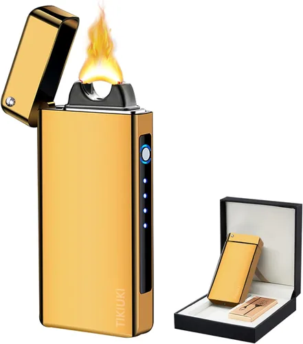 Encendedor eléctrico de plasma de doble arco, sin llama, resistente al viento, electrónico con chip inteligente para vela, barra de incienso, Nuevo
