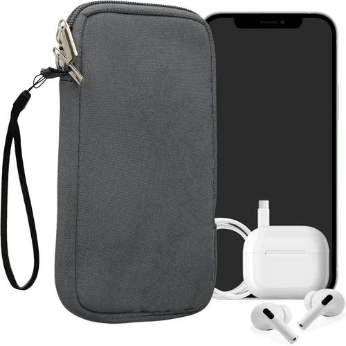 Miniatura 72 de kwmobile Funda universal para teléfono tamaño XS - 3,5/4 pulgadas - Funda de neopreno para teléfono inteligente con cremallera - Funda impermeable