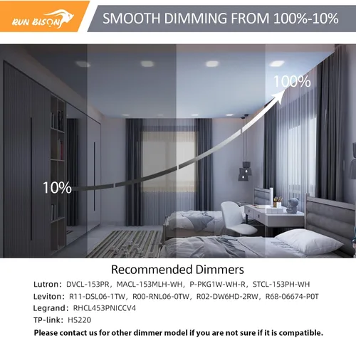 Miniatura 4 de Lámpara de techo cuadrada LED de 9 pulgadas, equivalente a 60 W, 2700 K/3000 K/3500 K/4000 K/5000 K CCT seleccionable, CRI 90+, luz de panel LED
