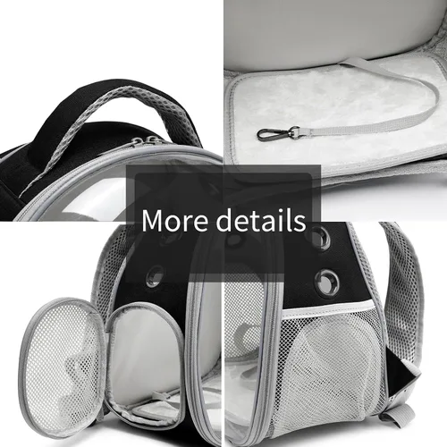 Miniatura 6 de Mochila Portátil de Viaje para Mascotas Transportín Bolsa para Hámster Conejillo de Indias Pájaro Perro Pequeño Gato Tortuga Transportín Jaula