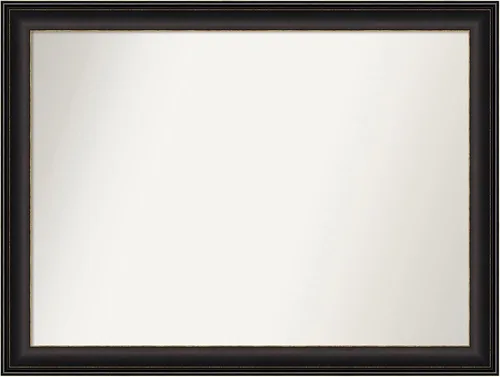 Miniatura 411 de Amanti Art Espejo de baño de bronce para sobre el fregadero, 24 x 24 pulgadas, espejo cuadrado de bronce Lara para tocador, marco de madera
