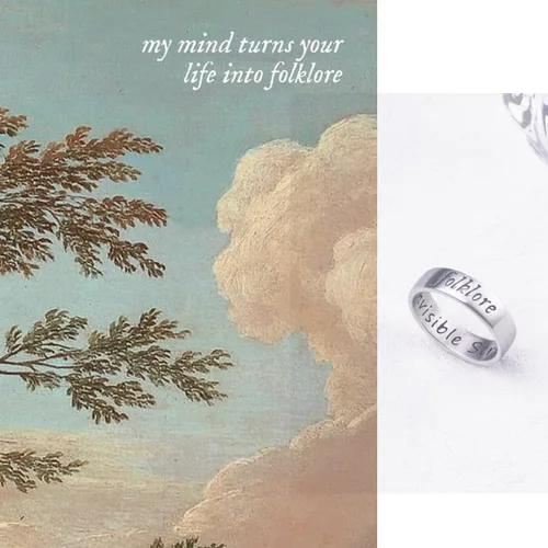 Miniatura 2 de Joliernelle Anillo de oro con texto en inglés Love You to The Moon And to Saturn de acero inoxidable para ella, Acero inoxidable, Zirconia cúbica