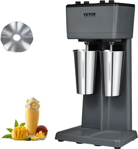 Miniatura 10 de VEVOR - Máquina para hacer batidos, mezclador comercial de batidos de 375W, mezclador de bebidas de cabeza única, máquina licuadora de batidos de 3