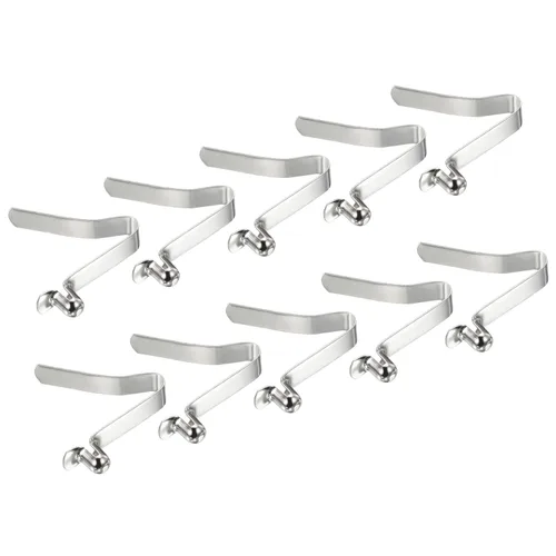 Miniatura 23 de PATIKIL Broches de paleta de kayak de 0.197 x 0.118 in, paquete de 10 clips de acero en forma de V de un solo pasador, clips de resorte, tubo