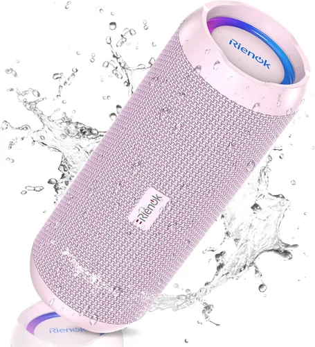 RIENOK - Bocina Bluetooth 5.3 portátil de 30W, emparejamiento dual, sonido estéreo inalámbrico verdadero HD, impermeable IPX7, bocina deportiva para