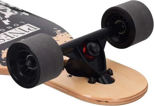 Miniatura 5 de Patineta longboard de 41 pulgadas, 8 capas, de arce natural, patineta completa para andar, cortar, hacer estilo libre y descender colinas con Tigre