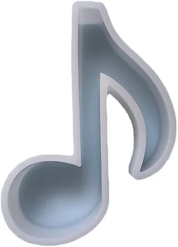 Molde de silicona Freshie de coche con forma de nota musical para hacer jabón Aroma Beads Car Freshie, colgante, vela, resina