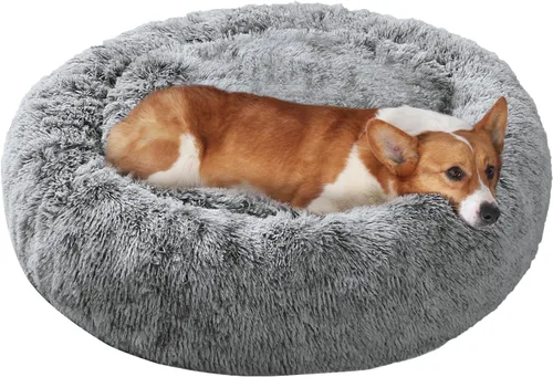 Miniatura 49 de JOLLYVOGUE - Cama para perros y gatos, cama relajante y antiestrés para mascotas y perros pequeños, cojín esponjoso en forma de dona para mascotas