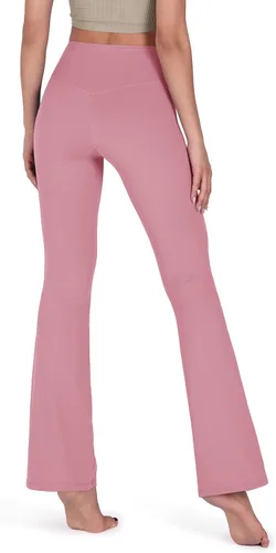 Miniatura 3 de ODODOS - Pantalones de yoga acampanados para mujer, con función de control de abdomen, no se transparentan, pantalones deportivos para gimnasio