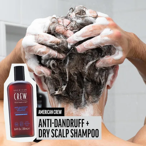 Miniatura 3 de American Crew Champú anticaspa + cuero cabelludo seco para hombres, regalo de cuidado del cabello para él, aroma a menta cítrica, 8.4 onzas líquidas