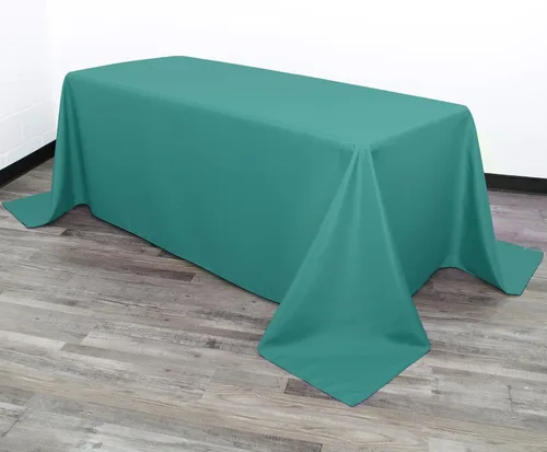 Miniatura 60 de Your Chair Covers - Mantel rectangular de poliéster de 90 x 132 pulgadas, color morado, mantel de boda sin costuras de alta calidad para mesas
