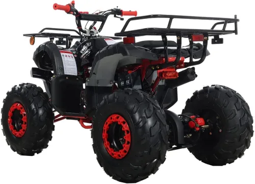Miniatura 8 de HHH ATV de 125 cc con gas inverso para jóvenes, niños grandes, ATV Quad 4 ruedas con luces LED y neumáticos grandes y llantas a juego